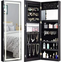 Jewelry Cabinet with LED Touch Screen Mirror

, Black