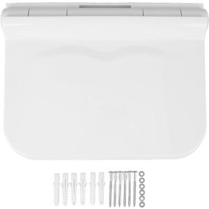 Folding Shower Seat, Secure and Stable Fold Down Shower Bench with Easy to Clean Plastic Construction, Versatile Use for Bathroom Entrance, Changing Shoes