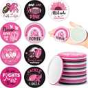 Y1tvei Breast Cancer Awareness Mirrors - 36Pcs Pink Ribbon Motivational Encourage Gift for Christian, Survivor Portable Mini Mirror Inspirational Thanksgiving Birthday Gifts for Christmas Party Favors