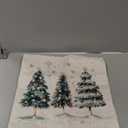 Christmas Pillow Covers 18X18 Inch Set of 2 Gold Snowflakes Stars Green Christmas Trees Decorations Throw Pillow Covers Outdoor Linen Winter Holiday Cushion Cases for Home Sofa Couch Decor