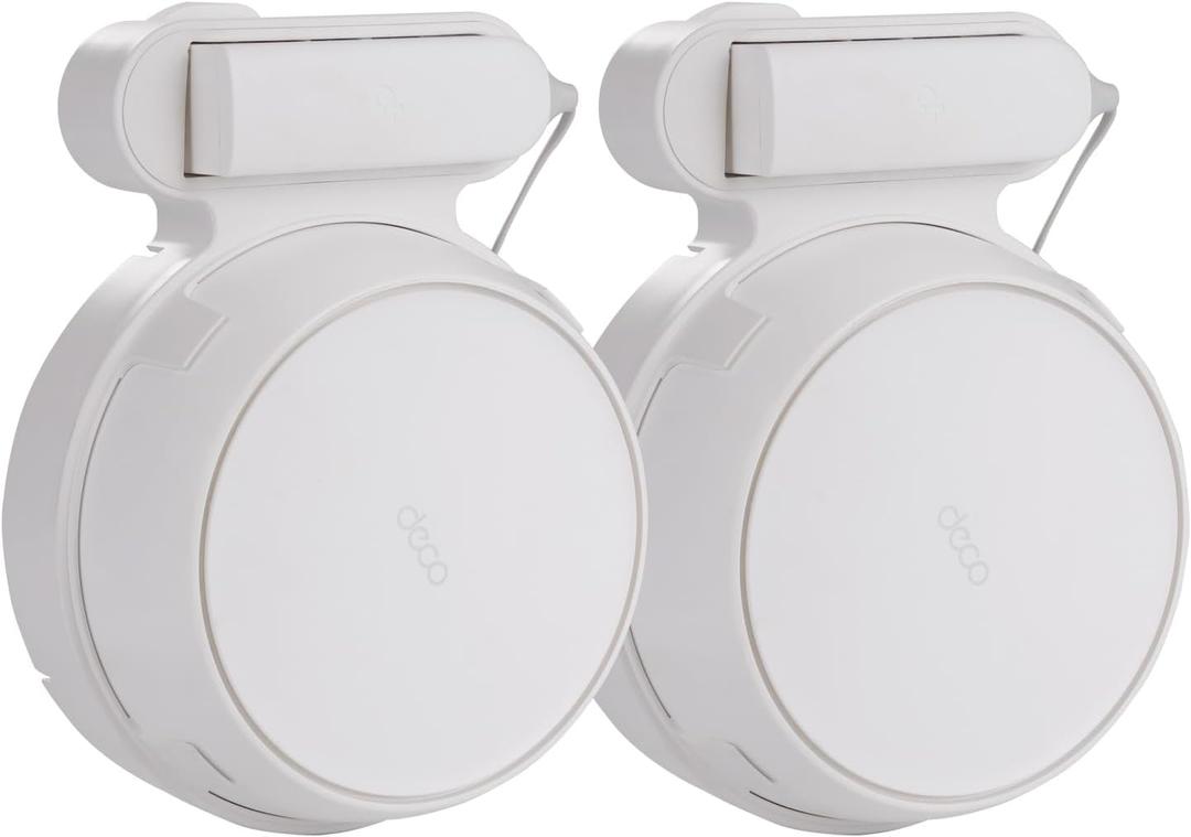 Wall Mount Bracket fo Deco WiFi 7, Router Wall Holder for TP-Link BE23/BE25/BE3600/BE5000, Cord Management and Space Saving.Easy Installation to TP-Link WiFi 7 System(2Pack)