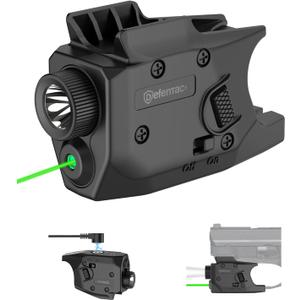 DEFENTAC 350 Lumens Pistol Light Green Laser Combo is Compatible with M&P Shield and M&P Shield Plus, 9mm/.40 Only, Magnetic Rechargeable, NOT for Other Handguns.