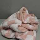 Bedsure Fall Throw Blanket for Couch - Super Soft, Cozy & Warm Knit Checkered Blanket, Breathable, Lightweight & Fluffy for Bed & Sofa, Gentlesoft Pink, 50x60 Inches