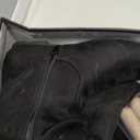 katliu Women's Slouchy Mid Calf Boots Zip up Flat Boots Faux Suede Black 6