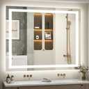 44x36 LED Lighted Bathroom Mirror for Vanity Wall