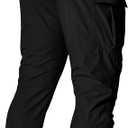 Mens Work Pants Hiking Cargo Waterproof Breathable Lightweight Stretch Quick Dry Outdoor Summer Pants (38, Black)