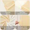 7.2FT 6FT Arch Backdrop Cover for Wedding, Set of 2 Stretchy Spandex Fitted Arch Stand Cover for Baby Shower, Birthday Party Decor, Chiara Backdrop Cover with Double-Sided Design(Ivory,Champagne)