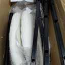 White Dining Chairs Set of 2,Modern and Stylish PU - Leather Upholstered Dining Table and Chairs, Carbon Steel Material