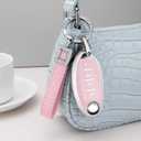 2 x 1797 4 Button Key Fob Cover for Nissan Pink Cute Bling Key Chain Case Shell Altima Rogue Sentra Murano Pathfinder Armada Accessories TPU