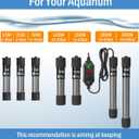 AquaMiracle Aquarium Heater 15W Fish Tank Heater for 1-3 Gal Tanks, LED Digital Display Thermostat Turtle Heater with Out-of-Water Auto Shut-Off, Overheat Protection & Memory Function