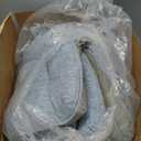 downluxe Indoor Chair Cushions for Dining Chairs, Tufted Overstuffed Textured Kitchen Chair Pads with Ties and Non-Slip Backing, 15.5" x 15.5" x 4", Light Blue, 6 Pack