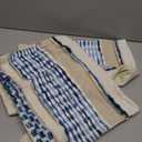 ANRODUO Pack of 2 Boho Decorative Throw Pillow Covers 18x18 Farmhouse Cushion Case Striped Chenille Pillow Cases Coastal Throw Pillows Accent Neutral Pillowcase for Sofa Couch Bed, Sky Blue Stripe