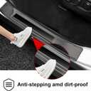 Door Sill Protector Kit for Toyota Highlander 2021 2022 2023 2024 Black Stainless Steel Door Entry Guards for Toyota Highlander Accessories(4 Pcs) (Style2)