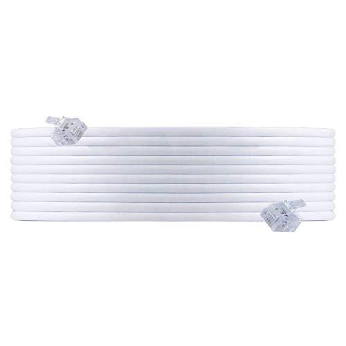 Power Gear Telephone Line Cord, 25 Feet, Phone Cord, Modular Jack Ends, Works for Phone, Modem or Fax Machine, For Use in Home or Office, White, 76119 : Electronics