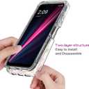 Case for REVVL 6 Pro/T Phone Pro 5G TMAF035G Case with Tempered Glass Screen Protector, Full Body Clear with Floral Design Protection Phone Cover Cases for T-Mobile REVVL 6 Pro 5G (rose flower)