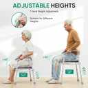 PopWise Raised Toilet Seat with Handles, 500 lb Anti-Wobble Frame, Easy to Install Toilet Seat Risers for Senior, Pregnant, Post-Surgery, Adjustable Height & Width Toilet Seat Riser, Fits Most Toilets