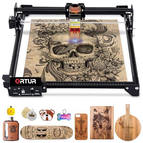 ORTUR Laser Master 2 S2 LU2-2, 24V Laser Engraver Machine, 0.06mm Fixed-Focus Eye Protection Compressed Spot, 32-bit Motherboard