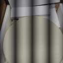 Powell Tarkin Round Off White Turned Spindle Pedestal Side Accent Table