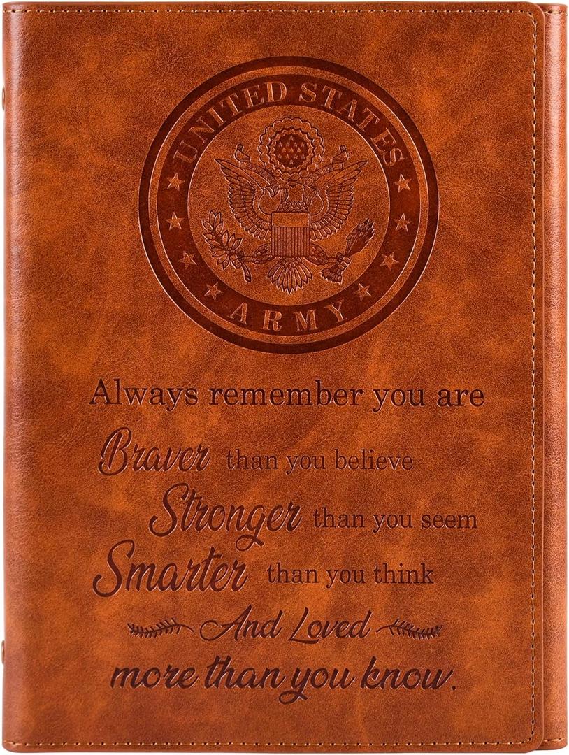 Inspirational Christian Gifts For Men,Bible Notebooks For Note Taking Refillable Journal,Leather Book Cover Joshua 1:9 Church Notes Journal,Religious Mothers Day Gifts (Joshua 1:9)