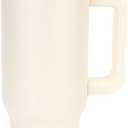 Sursip 40 oz Tumbler with Handle and Flip Straw, 100% Leakproof Lid Insulated Cup Stainless Steel Water Bottle for Cold Drinks Travel Mug, BPA-Free, Dishwasher Safe (Cream)