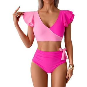 Uaunega Womens One Piece Swimsuits-Sexy Deep V Neckline Tummy Control Bathing Suit Slimming Mesh Swimwear ﻿, XXL