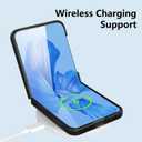 2 x for Samsung Galaxy Z Flip 7 Case, Thin Slim Silicone Bumper Cases for Z Flip7, Anti-Scratches Shockproof Protective Zflip7 Phone Cover, Rugged Covers Wireless Charging for ZFlip 7