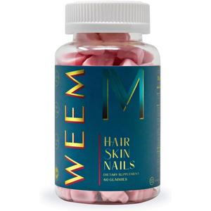 WEEM Hair Skin and Nails Gummies - Supports Healthy Hair - Vegan biotin Vitamins for Women & Men Supports Faster Hair Growth, Stronger Nails, Healthy Skin, Extra Strength (1), EXP: 05/29/2028