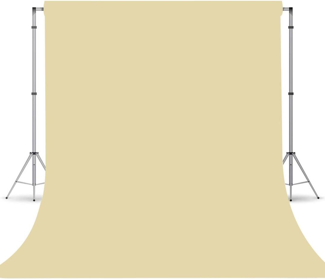 Tan Photography Backdrop for Photoshoot, Fabric 6x9ft | Versatile Studio Photo Backgrounds, Non Reflective, Easy to Use, for Portraits, Product, Party, Video Creation