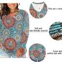 ROSRISS Plus Size Tops for Women Long Sleeve Tees V Neck Tunics Solid Color Blouse T Shirts (Zc_floral)