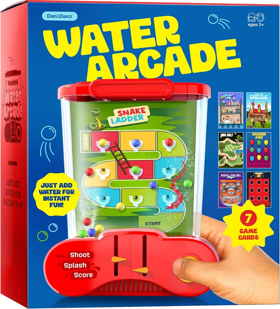 Dan&Darci Handheld Water Game for Kids - Retro Car Games - 4 Year Old Boy Gift - Road Trip Activities Essentials - Birthday Gifts for 3 4 5 6 7 8 9 Year Old - Vintage Girls & Boys Toys 4-6, 5-7, 6-8