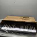 MOSEN 88-key digital piano keyboard with semi-weighted keys, double keyboard, LED display, 380 tones, 128 rhythms, 88 demo songs, Piano Lessons, keyboard stand and sustain pedal (MSP-45WR)-Brown