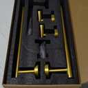 TURS Brushed Gold 5 Piece Bathroom Hardware Set, SUS304 Stainless Steel 24 Inch Bath Towel Bar Set, Round Bathroom Accessories Kit Wall Mounted (Brusehd Dark Gold)