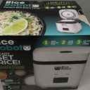 Rice Robot Personal Rice Cooker, PFAS-free, Nonstick. 1 Quart Capacity, with Stainless Steel Steamer Tray, Measuring Cups, Recipe Book with 60 Recipes, and Serving Spoon, 