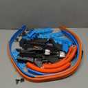 LILYBUDS Toy Car Race Track Set for Boys Kids Age 35 47, Race Tracks with 4 HighSpeed Pull Back Race Cars and Crash Zones, Christmas Halloween Birthdays Gifts Toys for Boys Kids 46 812 Years Old