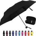 Yoobure Small Mini Umbrella with Case Light Compact Design Perfect for Travel Lightweight Portable Parasol Outdoor Sun&Rain Umbrellas (Black)