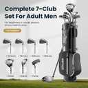 7-Piece Complete Golf Club Set for Men Adult Golf Clubs with Stand Bag, Right Handed, 3.5 degrees