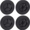 CheeMuii 4 Pcs 8 Inch Push Mower Wheels 8" Black General Wheels Replace for Craftsman 33958 Hus 532146248 Replace for MTD 734-04585 734-1780 for Oregon 72-108 for AYP 103670 103670X 107644X 146248