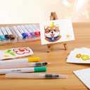 2Pack ZRW Magic Puffy Paint,Magic Foam Texture Painting,3D Drawing Mag-ic Canvas Sponge,DIY Bubble Drawing Pens Art Supplies (Round)