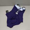 SUUKSESS Women One Piece Tummy Control Swimsuit Crisscross Backless Bathing Suit (Medium, Indigo Blue)