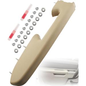 ANODZU 22818467 Door Panel Handle Armrest Repair Kit Fit for Chevrolet Silverado/GMC Sierra 1500 2500 HD 3500 HD 2010 2011 2012 2013 2014 Assist Pull Handle Armset Front Left Driver Side (Beige)