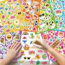 Summer Stickers for Kids 760PCS Hawaiian Stickers Vacation Stickers 3D Beach Sticker Ice Cream/Coconut Tree Sticker for Scrapbooking Envelopes Cards Pool/Summer Party Favors