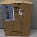 Sakugi Clothes Rack - Double Rods Clothing Rack with Mesh Shelf, Hooks & Wheels, Metal Clothing Racks for Hanging Clothes & Bags, Multifunctional Garment Rack for Laundry, Black, 28.7" x 16.5" x 59.1"