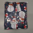 Matching Christmas Onesie Pajamas for Family/Couples, Cute Printed One-piece Pjs, Xmas Holiday Adult Hooded Sleepwear (Blue)