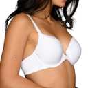 Vanity Fair Women's Illumination Front Closure Bra, 3-Way Convertible Straps, Lightly Lined Cups up to DD (36C, White)
