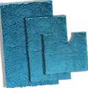 Teal Blue Bath Mat for Bathroom, Bathroom Rugs Non Slip Washable, Chenille Bathroom Mats, Ultra Absorbent Bath Rugs Sets 3 Pieces, Ultra Soft Bathroom Rug Set,Plush Bathroom Set for Tub, Shower