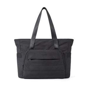BAGSMART Tote Bag for Women, Lightweight Tote Bag with Yoga Mat Strap, Quilted Shoulder Bag Handbag for Daily, Work, Gym