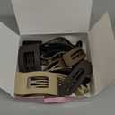 12 Pack Flat Hair Clips for Women-3 Styles Matte Neutral Flat Claw Clips, Black, Blonde,Light Brown & Dark Brown, Thick & Thin Hair Styling Accessories