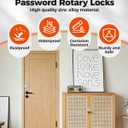 Combination Cabinet Lock, Keyless Drawer Lock for Adults, 180 Degree Door Locks ​with Code for Pantry, Cabinets, Drawers, Closets, Desk, Sliding Doors, Bedroom, Kitchen, Office (Nickel-1PC)