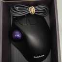 SABLUTE MAM2 Wireless Trackball Mouse with 5-Level DPI, Ergonomic Mouse 2.4G Plug-and-Play for 3 Devices (Bluetooth or USB), 500mAh Battery, Compatible with PC/Laptop/Mac/Windows-Purple Ball