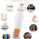 4 Pack Water Bottle Brush Cleaner Set for Owala Twist, Free-Standing Cleaner for Stanley All Day Slim, 2 Straw Brushes, 3-in-1 Lid Cleaning Brush for Spout Crevices